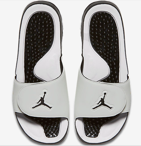Men Jordan Hydro 5 Slide Sandals White Black Gold