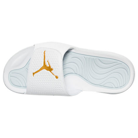 Men Jordan Hydro 5 Slide Sandals White Gold