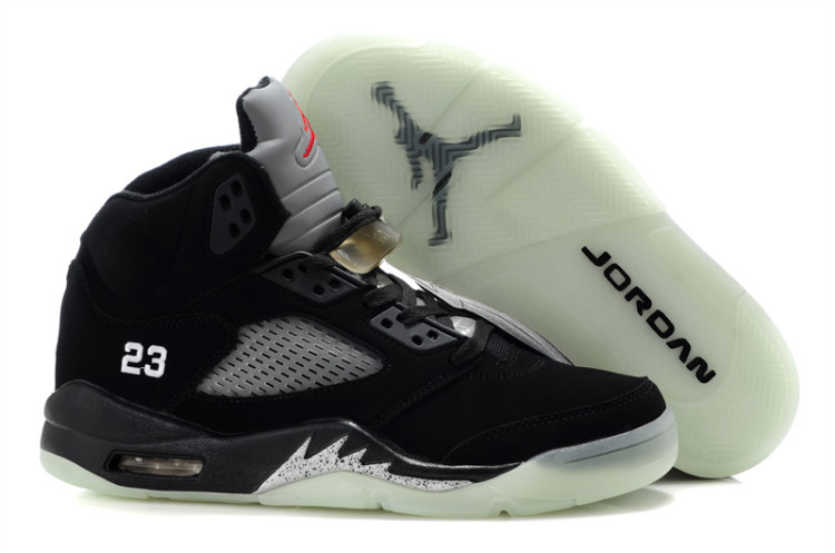 Midnight Air Jordan 5 Black For Women - Click Image to Close