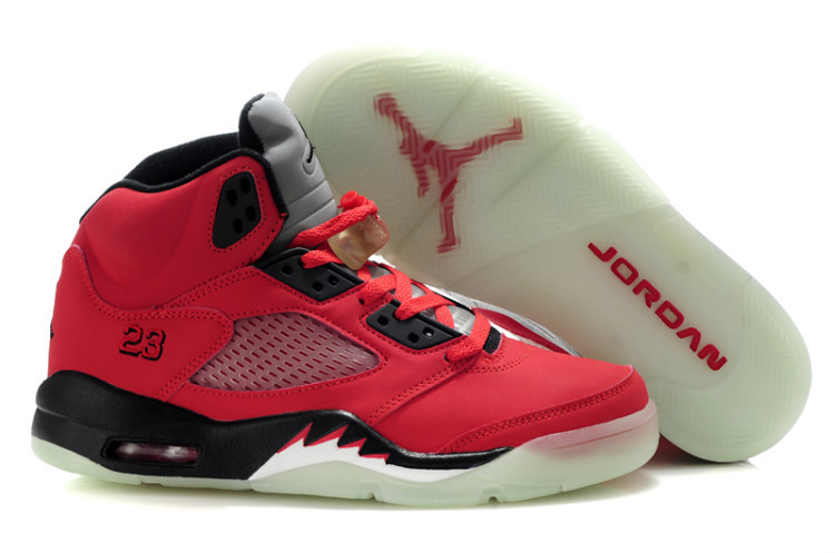 Midnight Air Jordan 5 Red Black For Women