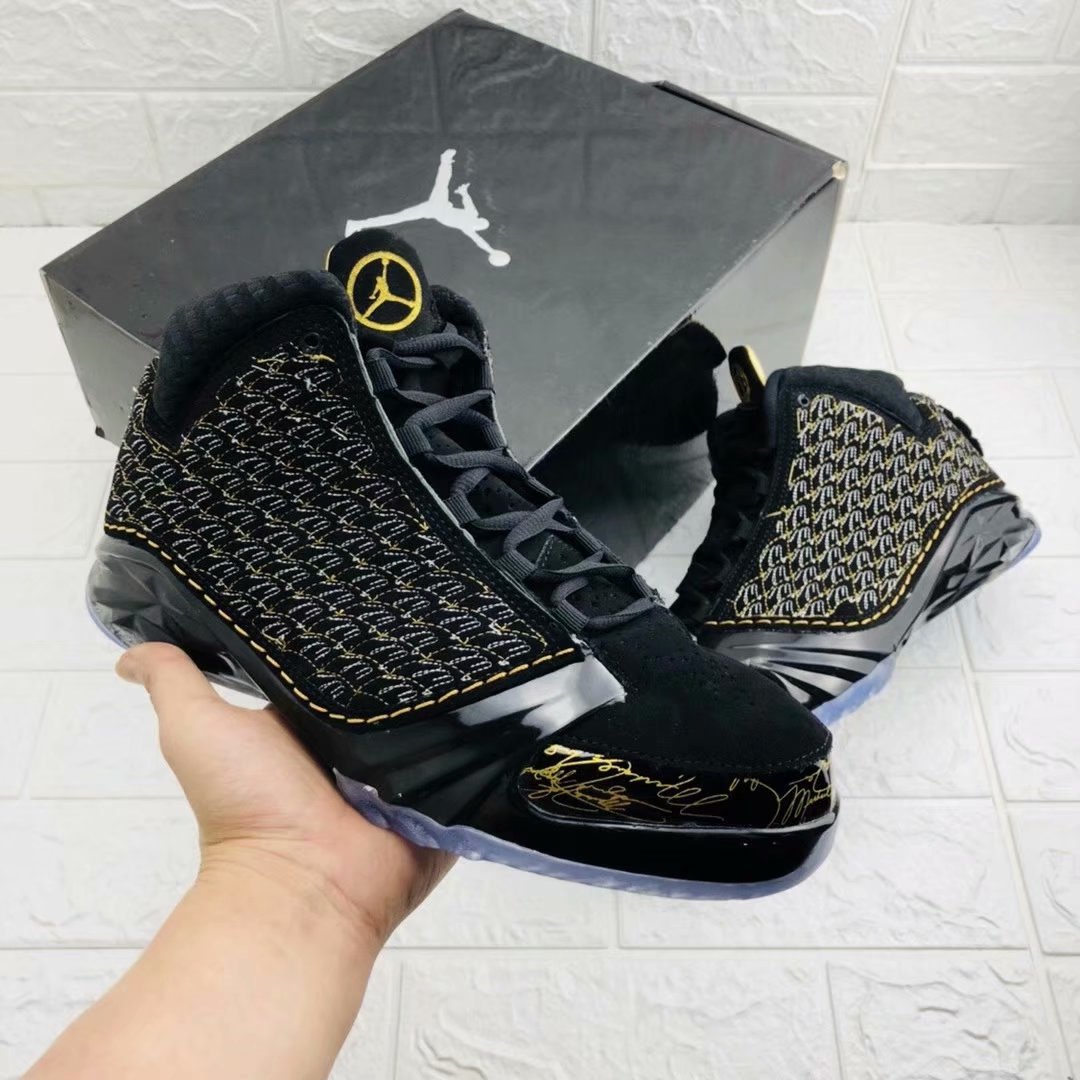 jordan 23 black and gold