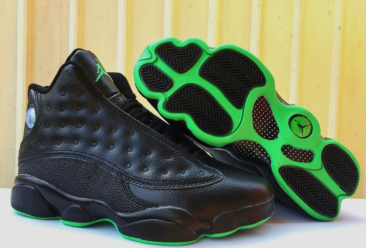 New 2017 Air Jordan 13 Retro Black Green Shoes