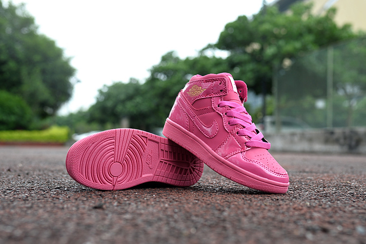 New Air Jordan 1 All Pink Shoes For Kids