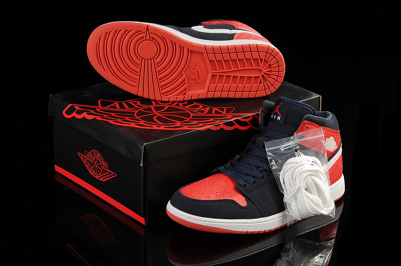 New Air Jordan 1 Dark Red White Shoes - Click Image to Close