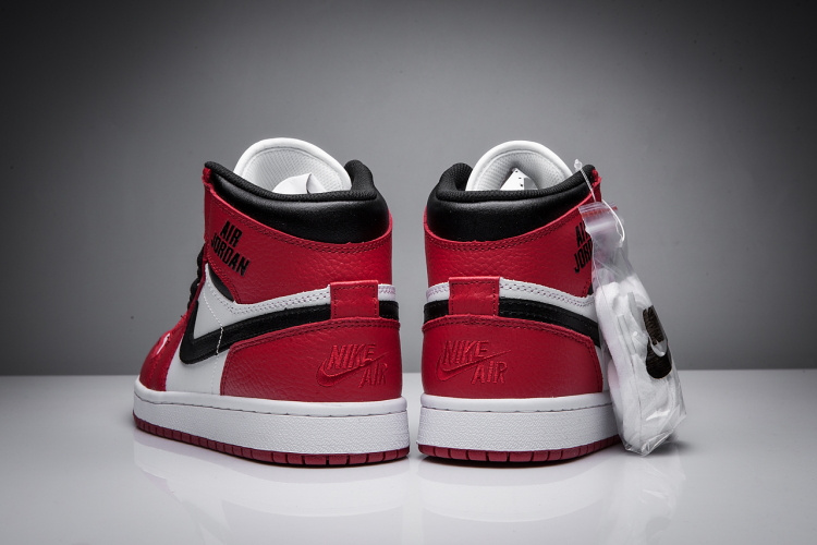 New Air Jordan 1 Disppearing Wing Red White Black Shoes