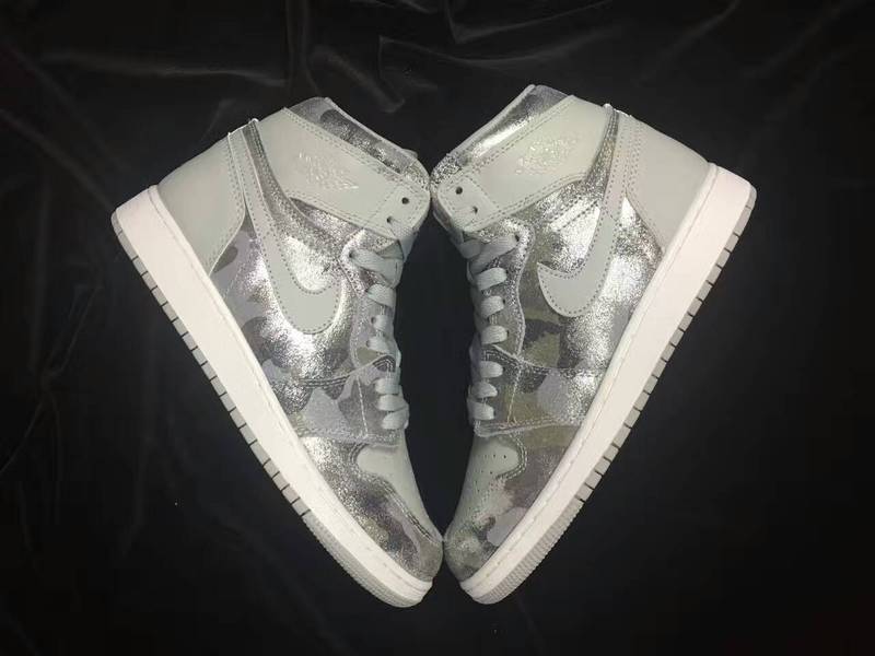 New Air Jordan 1 GS All Star Silver Grey Shoes - Click Image to Close