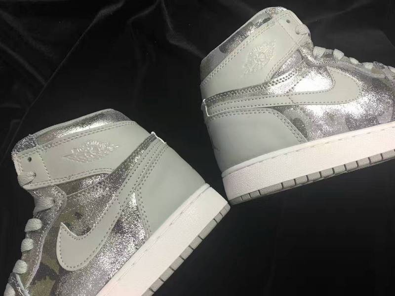 New Air Jordan 1 GS All Star Silver Grey Shoes