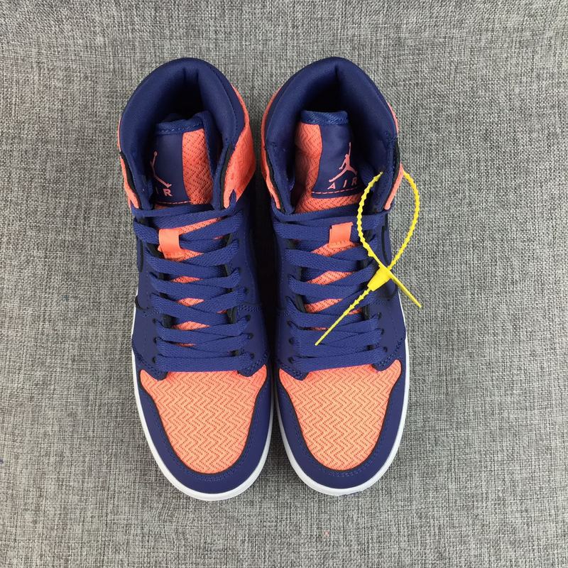 New Air Jordan 1 GS Orange Blue Shoes - Click Image to Close