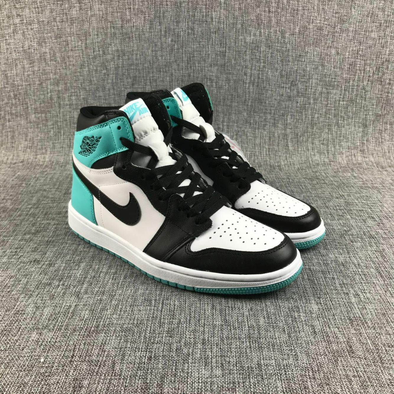 New Air Jordan 1 Gint Green Black White - Click Image to Close