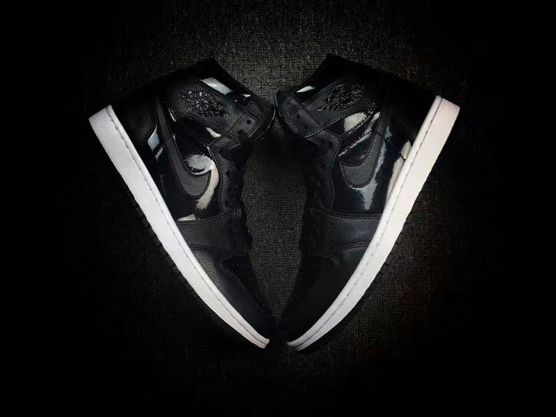 New Air Jordan 1 Ink Black White Shoes - Click Image to Close