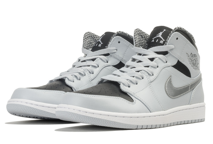 New Air Jordan 1 Mid GS Wolf Grey Shoes - Click Image to Close