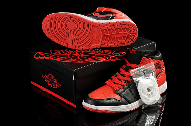 New Air Jordan 1 Red Black White Shoes - Click Image to Close