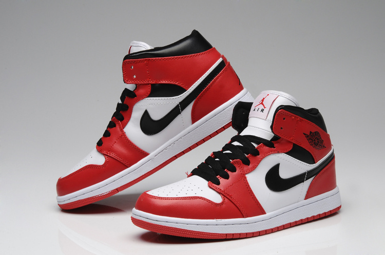 New Arrival Jordan 1 Red White Shoes - Click Image to Close