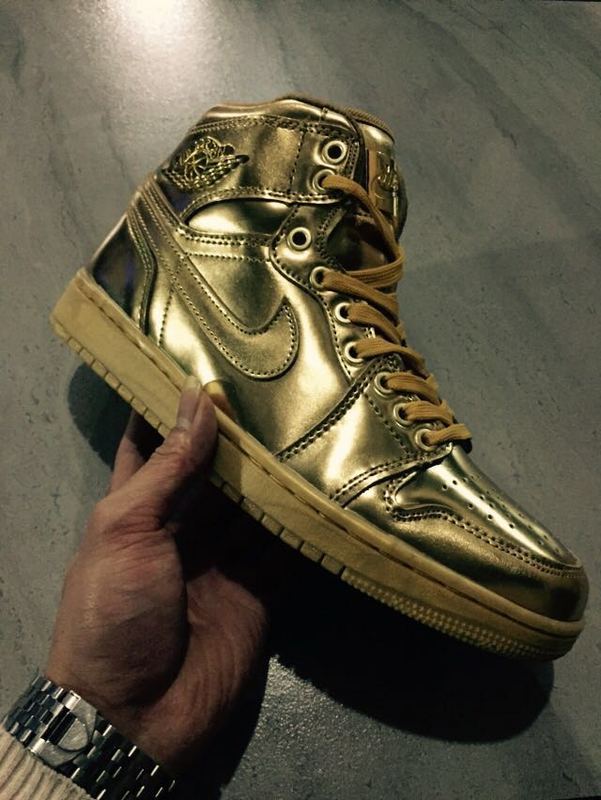 New Air Jordan 1 Retro All Gold Shoes