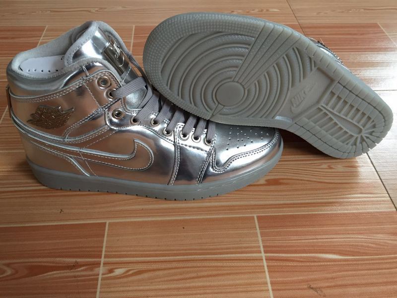 New Air Jordan 1 Retro All Silver Shoes