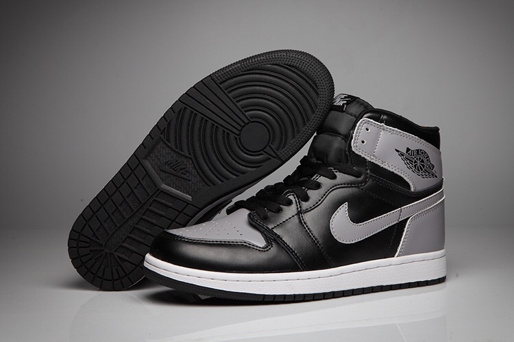 New Air Jordan 1 Retro Black Grey White Shoes