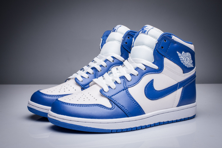 New Air Jordan 1 Retro White Blue Shoes