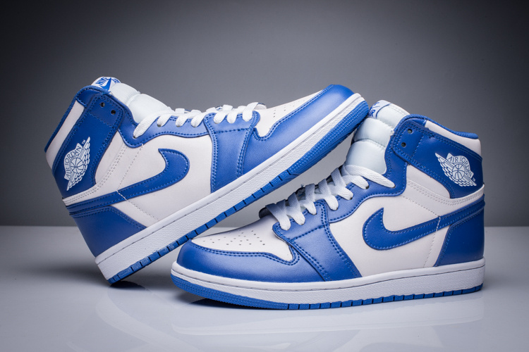 New Air Jordan 1 Retro White Blue Shoes