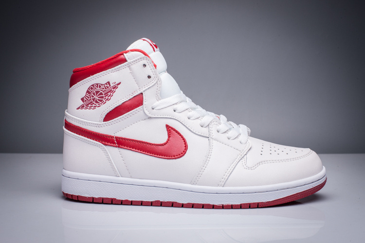 New Air Jordan 1 Retro White Red Shoes