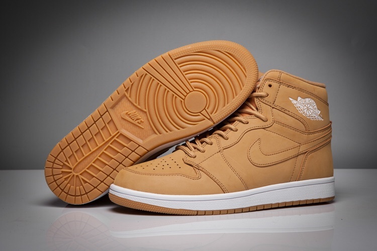 New Air Jordan 1 Wheat White Shoes