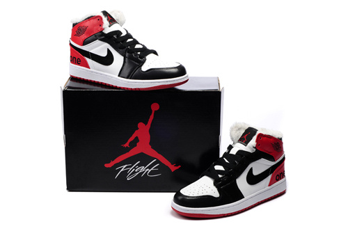 Air Jordan Retro 1 White Red Black - Click Image to Close