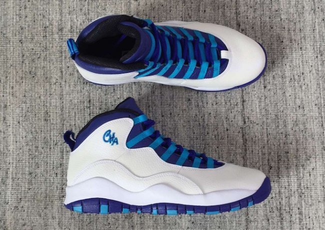 New Air Jordan 10 Gs Hornet White Blue Shoes