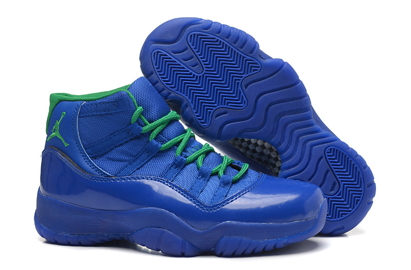 New Air Jordan 11 All Blue For Women - Click Image to Close