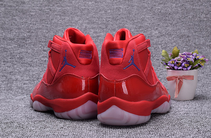 New Air Jordan 11 Demon King Bulls Red Blue Jumpman Shoes - Click Image to Close