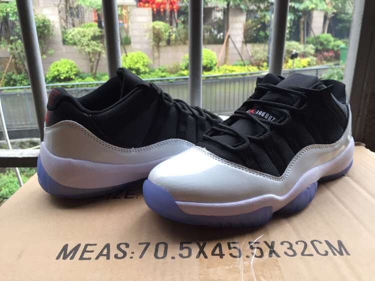 New Air Jordan 11 Low Black White Red Shoes - Click Image to Close