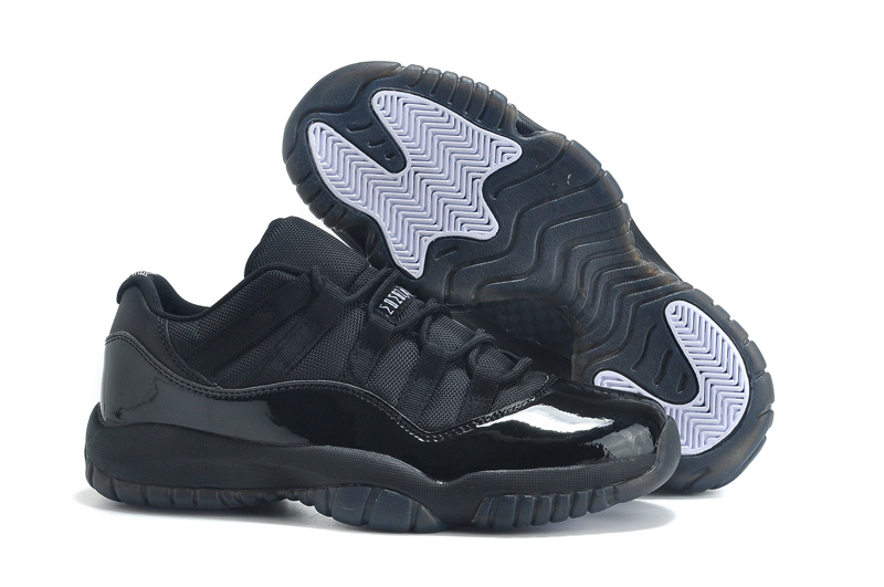 Women Air Jordan 11 Retro Low Shoes All Black - Click Image to Close