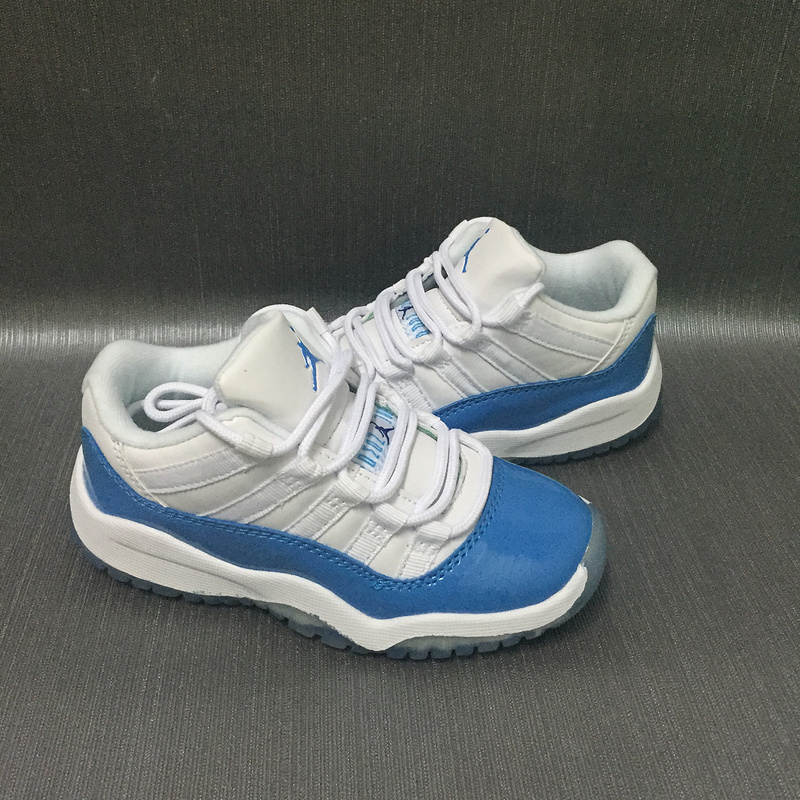 New Air Jordan 11 North Carnolina Shoes For Kids - Click Image to Close