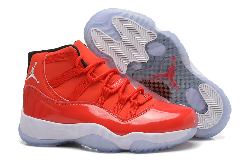 New Air Jordan 11 Red White For Women - Click Image to Close