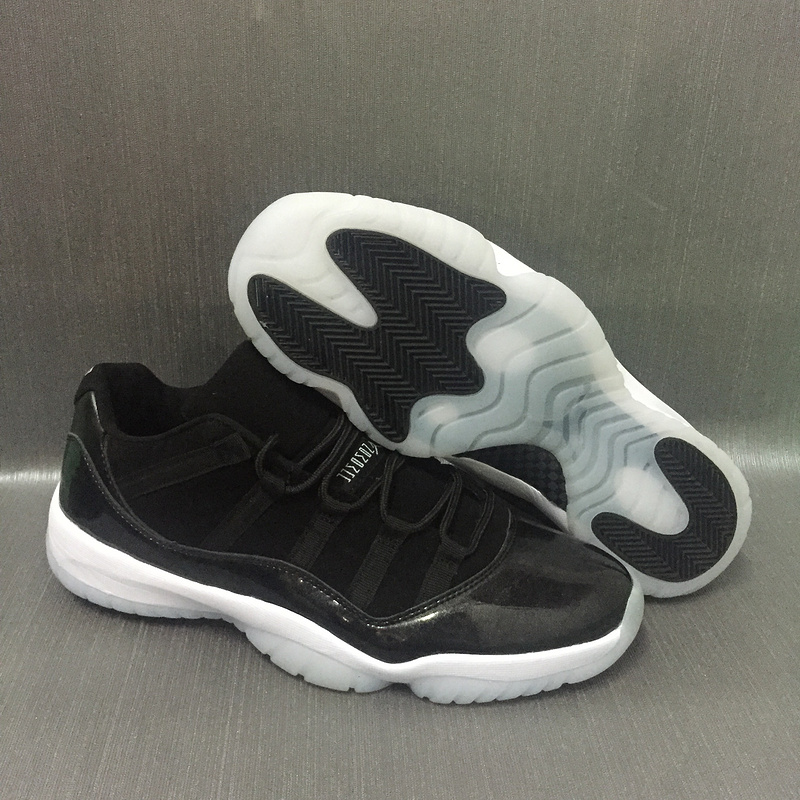 New Air Jordan 11 Retro Low Black White Shoes