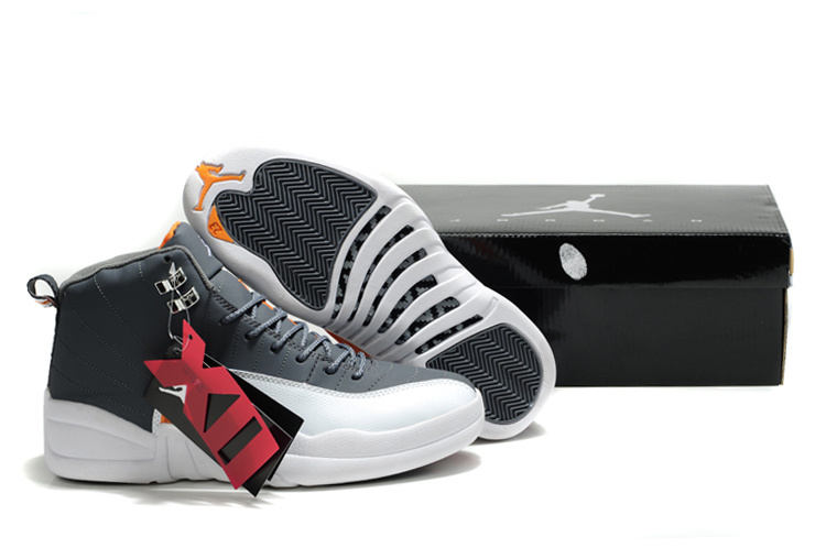 Latest Air Jordan 12 Black White Orange