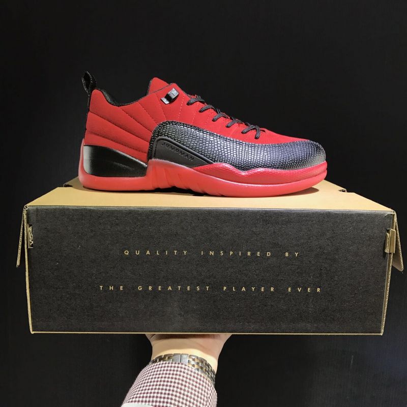 New Air Jordan 12 Low Hot Red Black Shoes