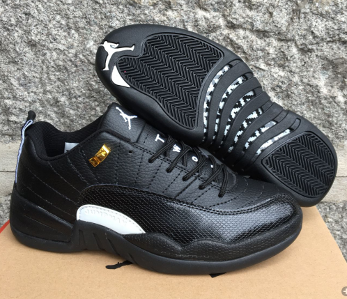 New Air Jordan 12 Low Master Black Gold Shoes