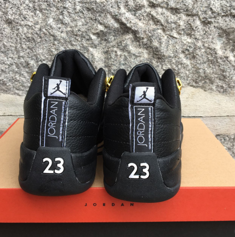 New Air Jordan 12 Low Master Black Gold Shoes - Click Image to Close