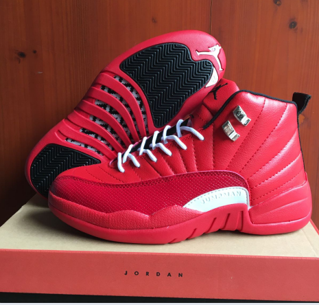 New Air Jordan 12 Retro Hot Red White Shoes - Click Image to Close