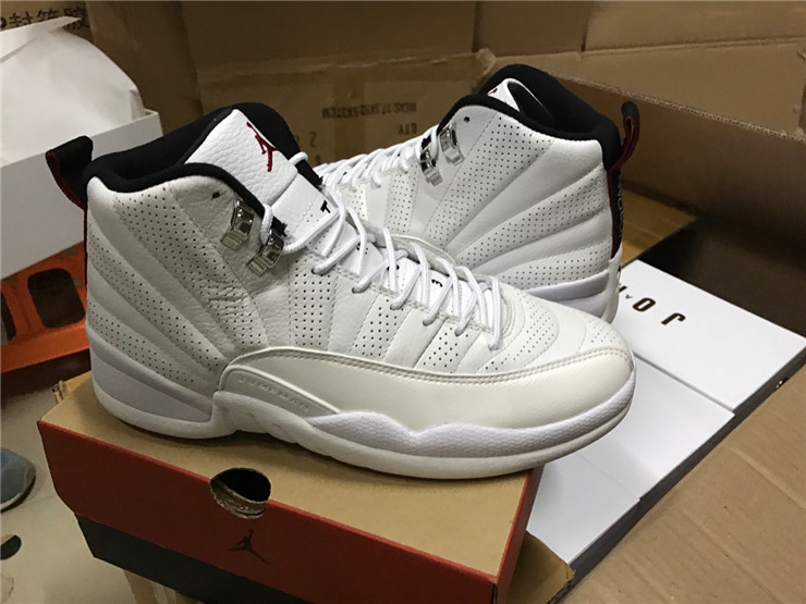 New Air Jordan 12 Retro Pure White Shoes - Click Image to Close