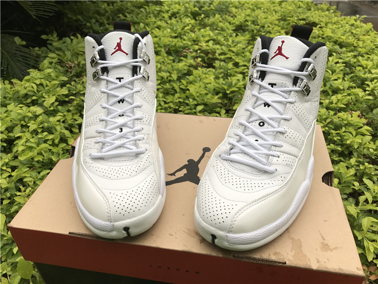 New Air Jordan 12 Retro Pure White Shoes - Click Image to Close