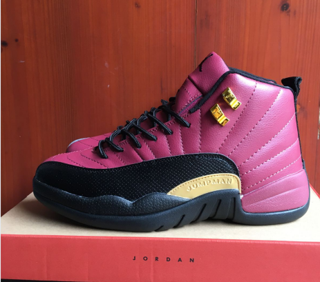 New Air Jordan 12 Retro Purple Black Gold Shoes