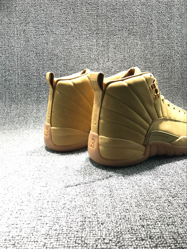 New Air Jordan 12 Wheat Yellow Shoes