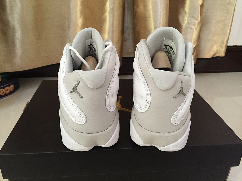 New Air Jordan 13 All White Grey Shoes