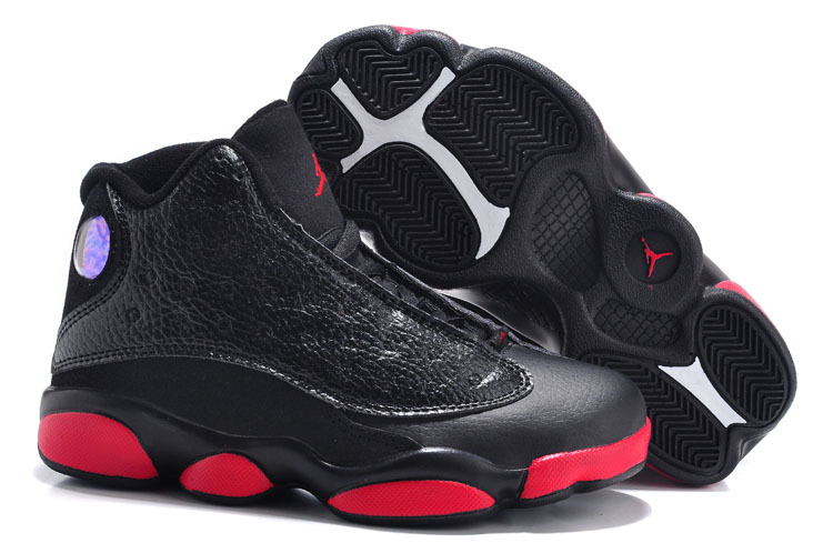 New Air Jordan 13 Black Red For Kids