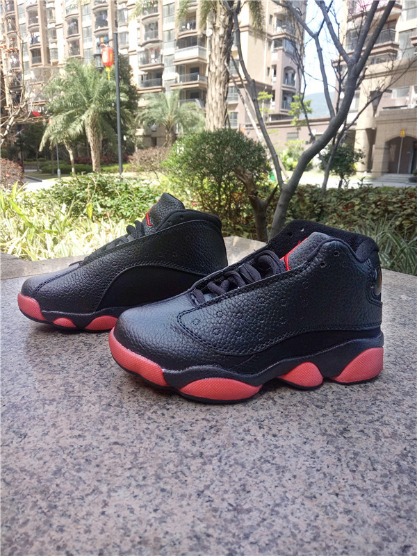 New Air Jordan 13 Black Red Shoes Kids - Click Image to Close