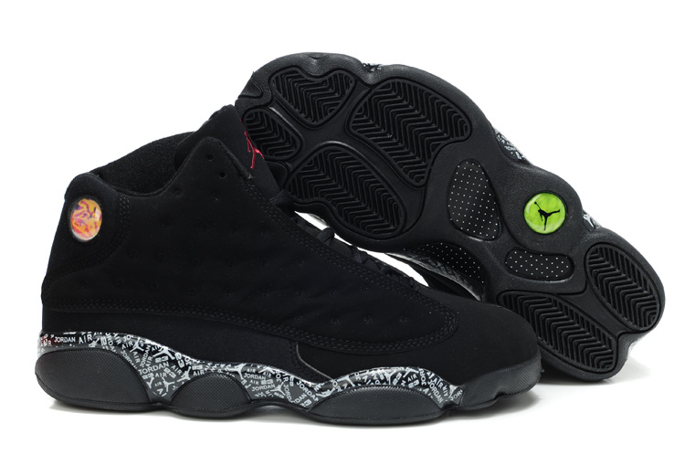 Latest Air Jordan 13 Dark Black Shoes - Click Image to Close