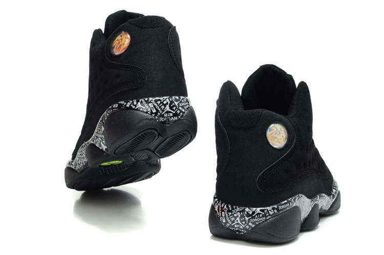 Latest Air Jordan 13 Dark Black Shoes - Click Image to Close