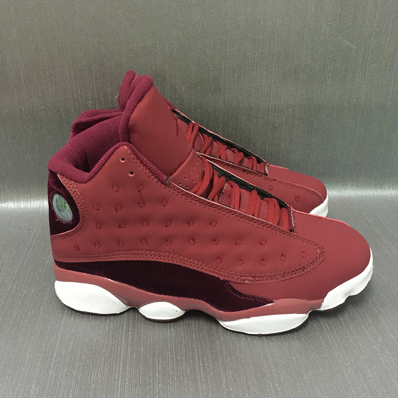 New Air Jordan 13 Heiress Wine Red Shoes