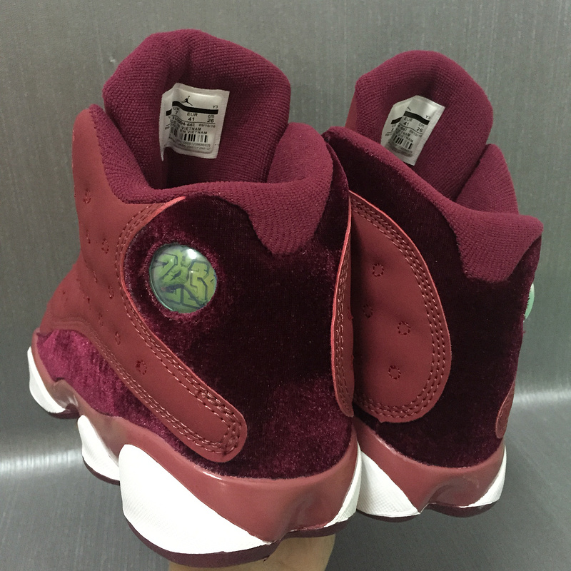 New Air Jordan 13 Heiress Wine Red Shoes - Click Image to Close
