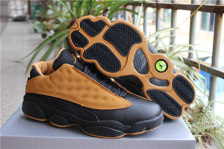 New Air Jordan 13 Low Chutney Yellow Black Shoes - Click Image to Close